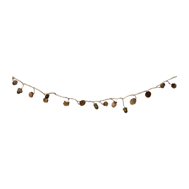 Lichtsnoer denneappels/eikels - 20 LED lampen - 172.5 cm 