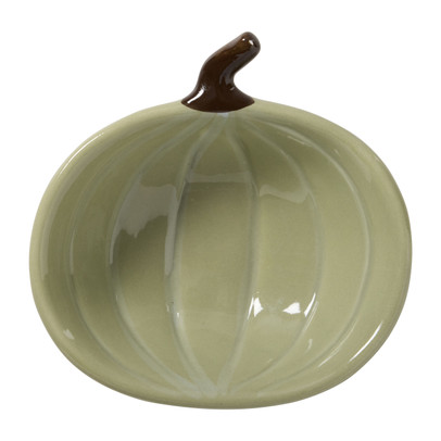 Schaaltje pompoen - groen - 13x12.5x4 cm