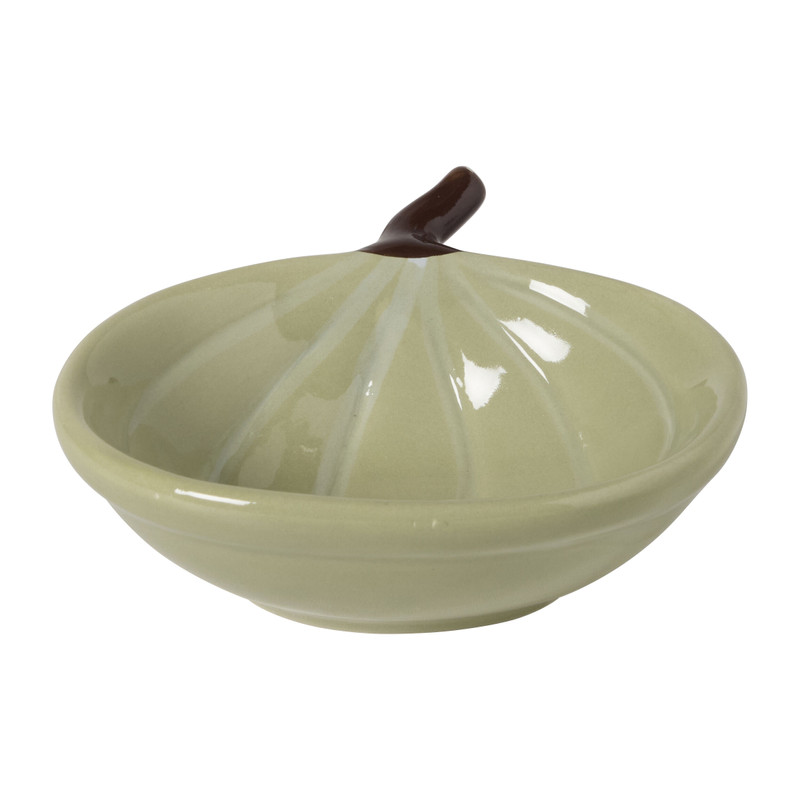 Schaaltje pompoen - groen - 13x12.5x4 cm 