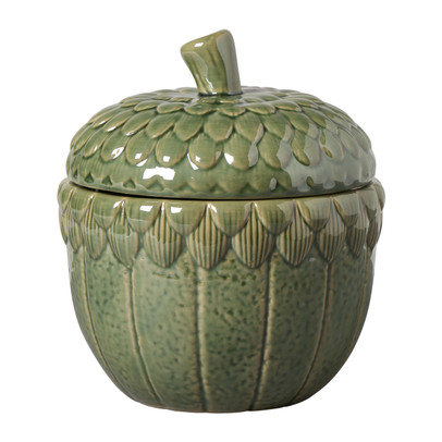 Deco pot eikeltje - groen - ø12.x6.5 cm