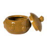 Deco pot herfst - bruin - ø14.x12 cm