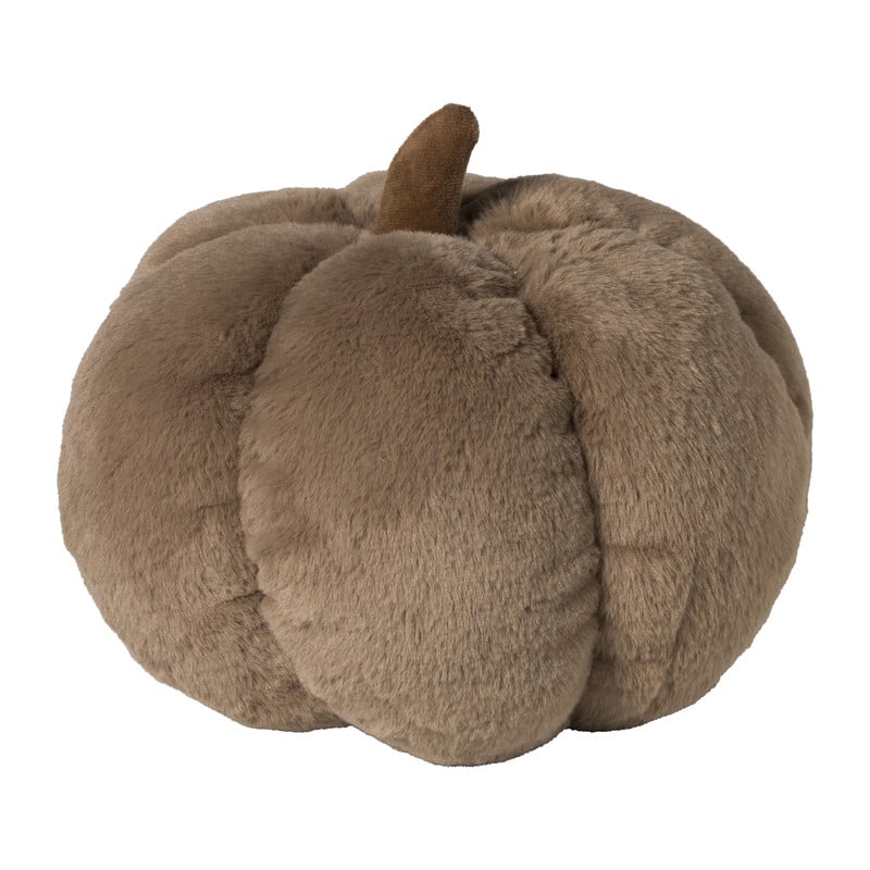 Kussen pompoen fluffy - bruin - ø25x18 cm 