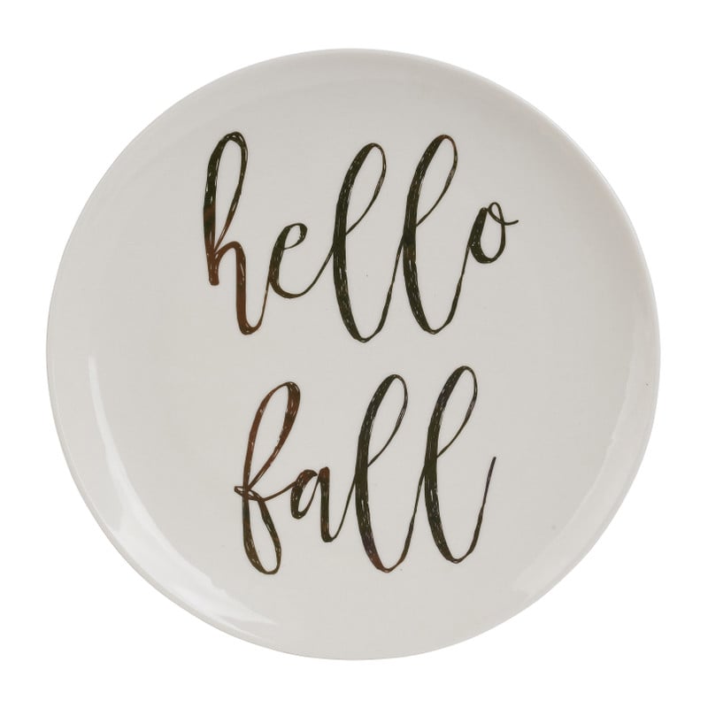 Decoratie bord hello fall - 22 cm