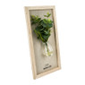 Wanddecoratie vaasje met plant - 22x7x43 cm