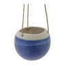 Hangende keramieke pot - donkerblauw - 11x13 cm