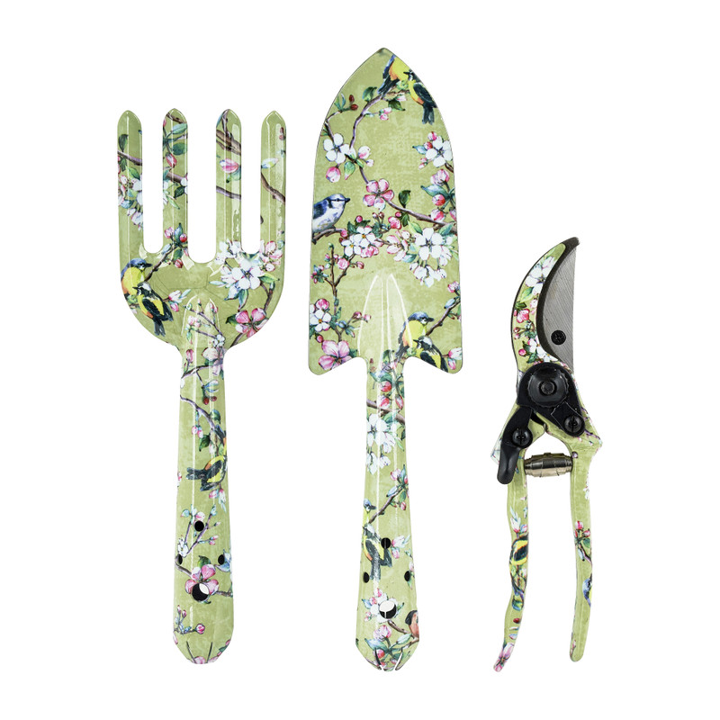 Tuingereedschap vogeltjes - 3-delig