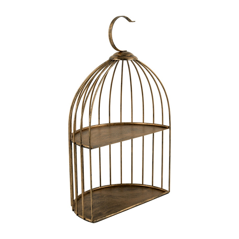 Decoratie vogelkooi - zwart - 22x11x37 cm