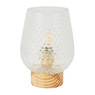 LED tafellamp glas - transparant - 12x17 cm