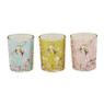 Kaars in glas vogeltjes - 3 stuks