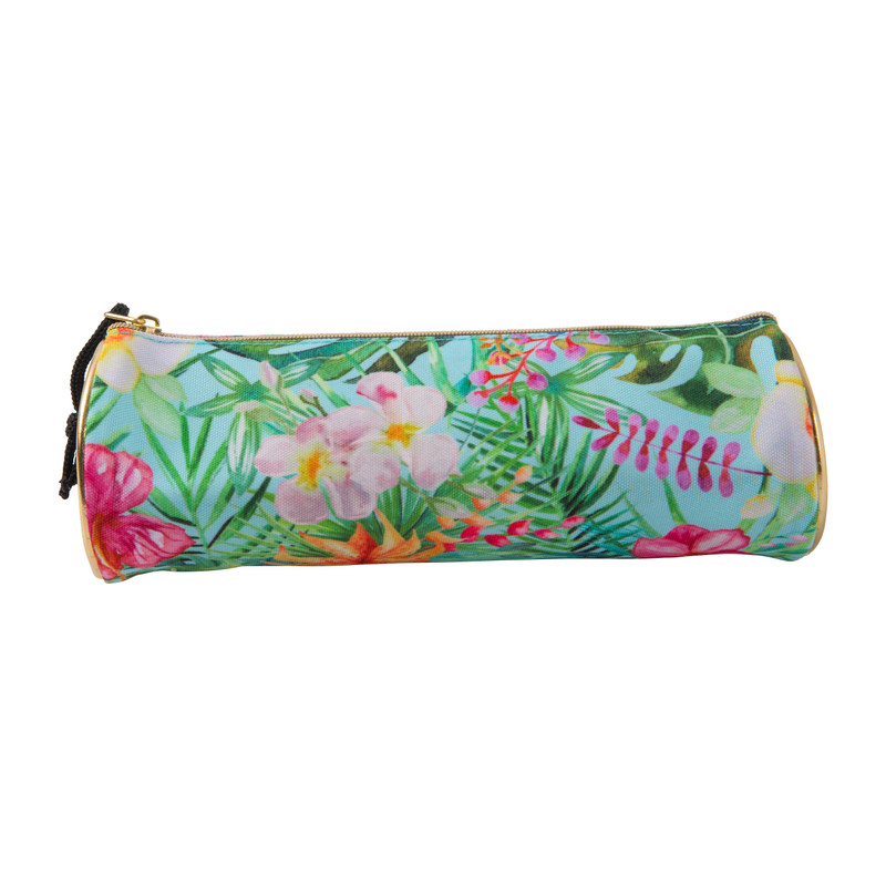 Etui - rond - tropical garden - 22x7x7 cm
