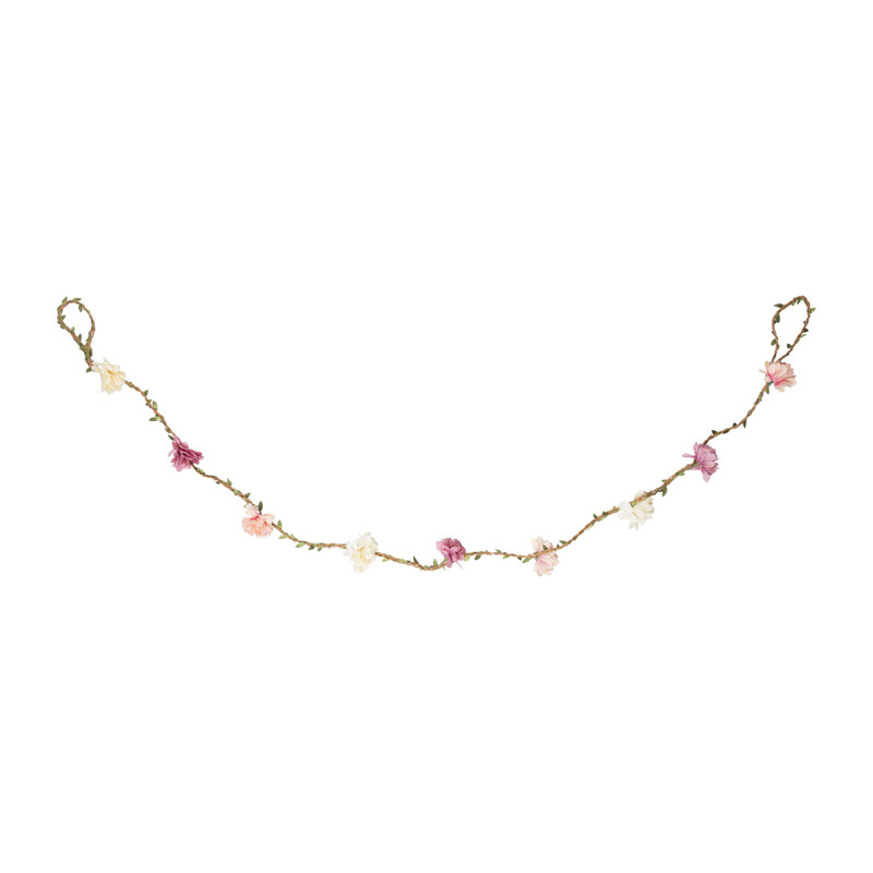 Guirlande met bloemen - diverse kleuren - 145 cm 