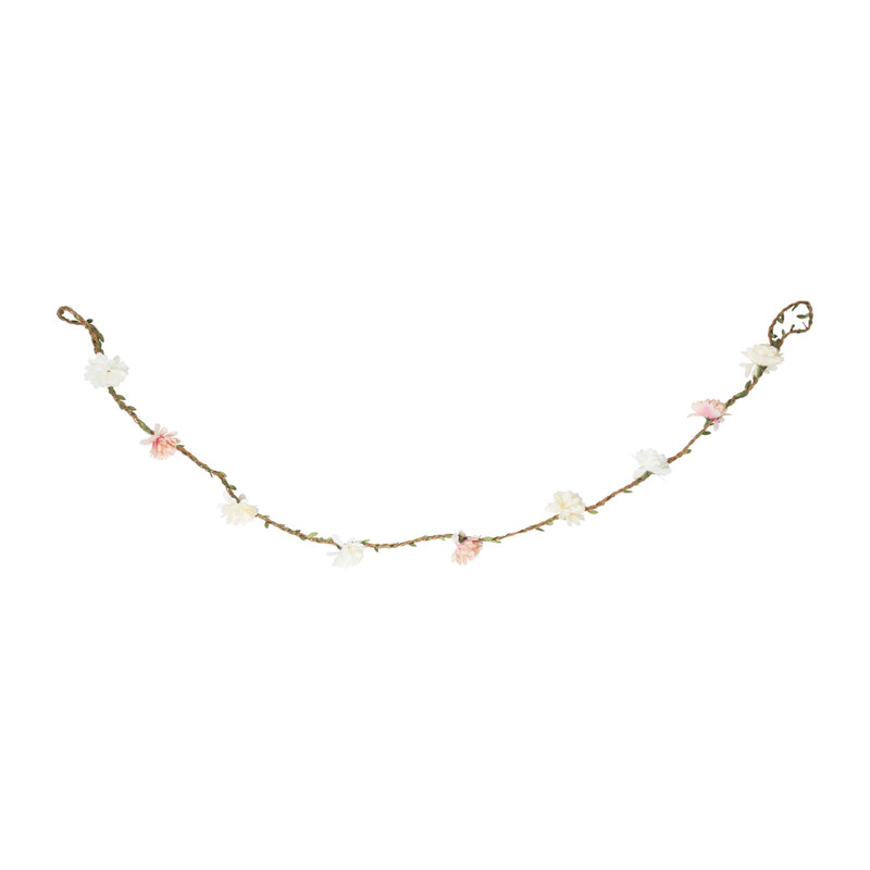 Guirlande met bloemen - diverse kleuren - 145 cm 