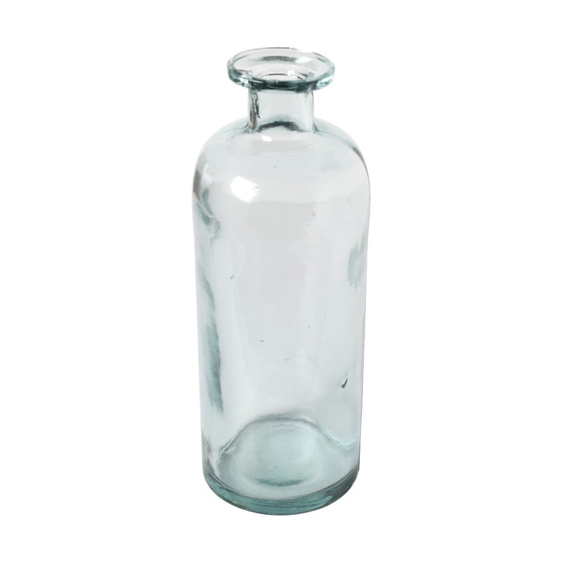 Vaas helder groot - gerycled glas - Ø10x28 cm