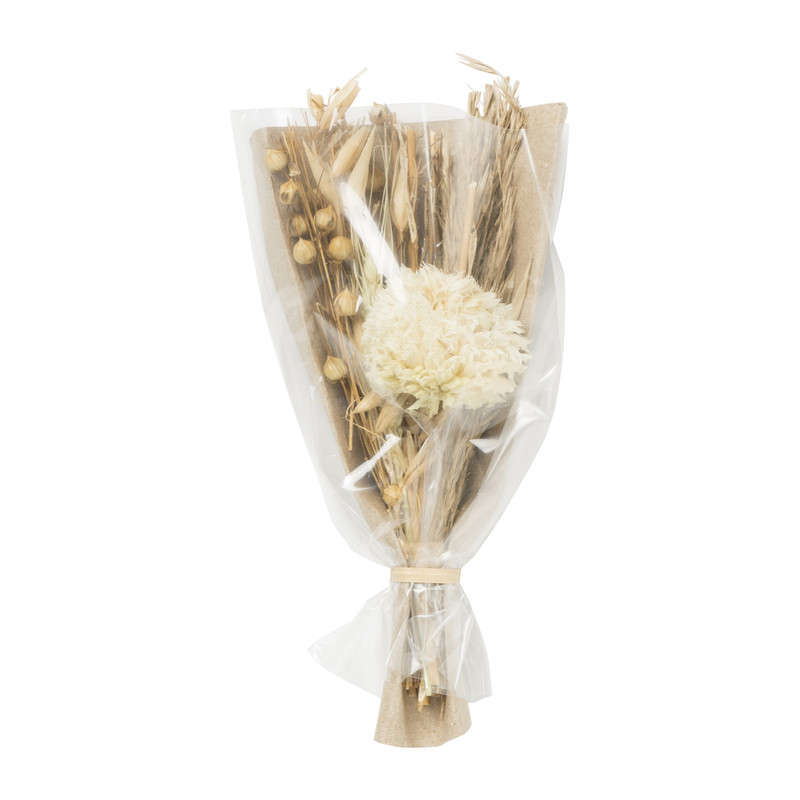 Boeketje droogbloemen - naturel - 15 cm