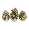 Dennenappels - goud - set van 3