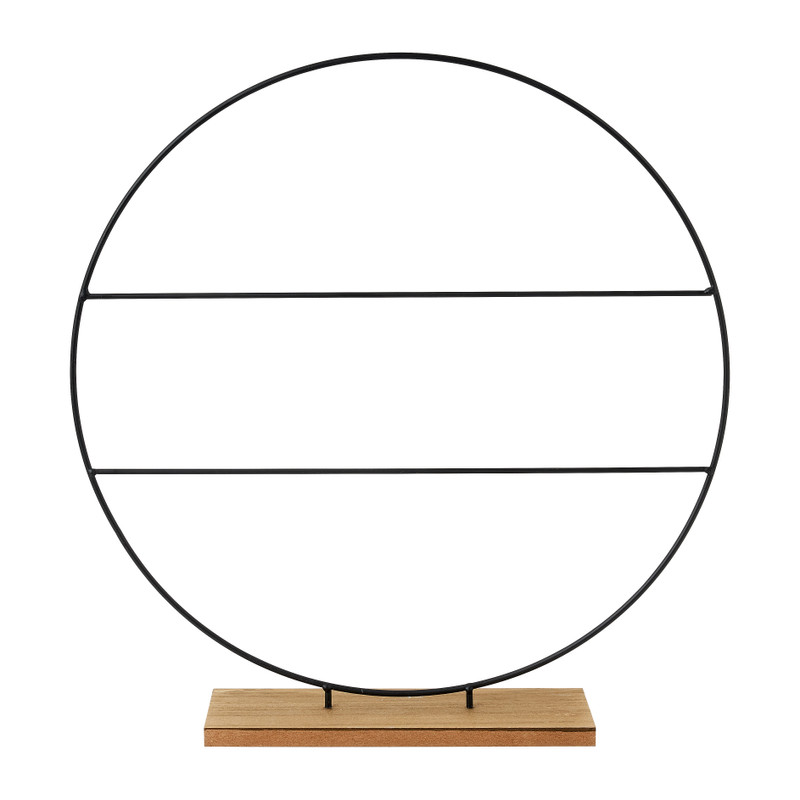Deco ring staand - metaal - 40x8x42 cm