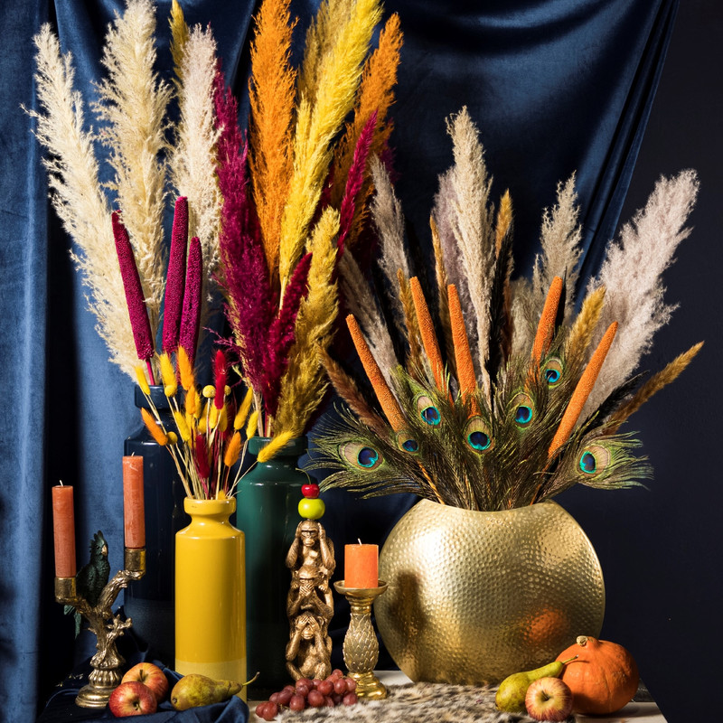 Pampas - okergeel - 115 cm