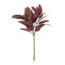 Kunsttak met bladeren - rood - 37 cm