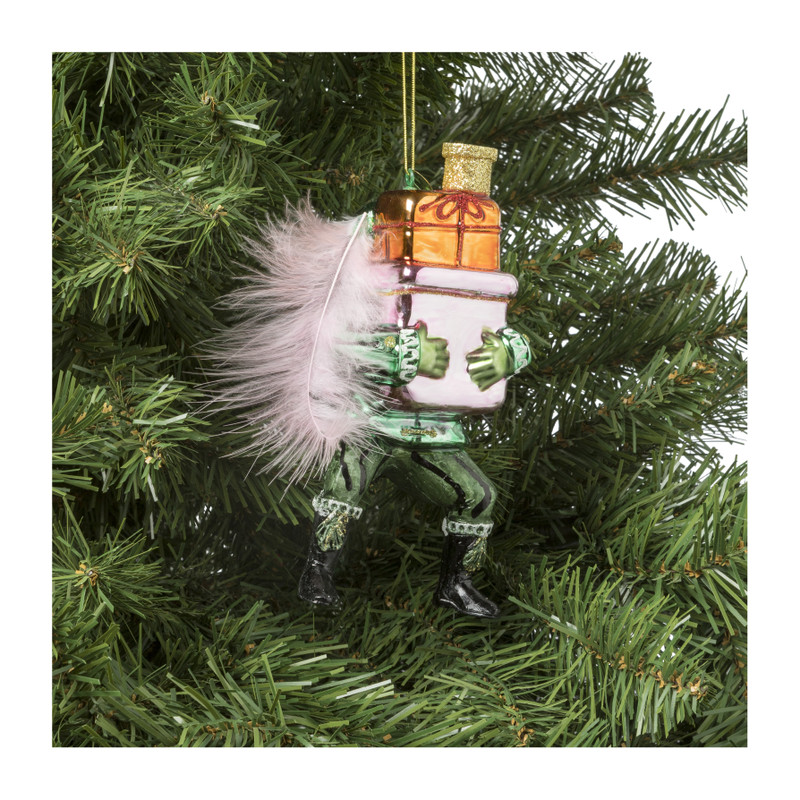 Kersthanger piet - groen - 7x6.5x16 cm