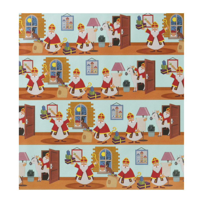 Inpakpapier Sinterklaas - diverse varianten - 300x100 cm