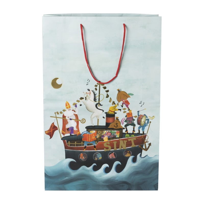 Cadeautas Sint XL - multikleur -38x12x58 cm