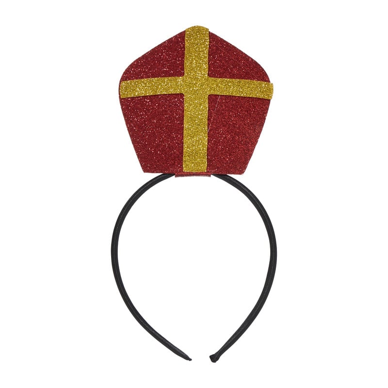 Diadeem mijter Sinterklaas - rood
