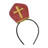 Diadeem mijter Sinterklaas - rood