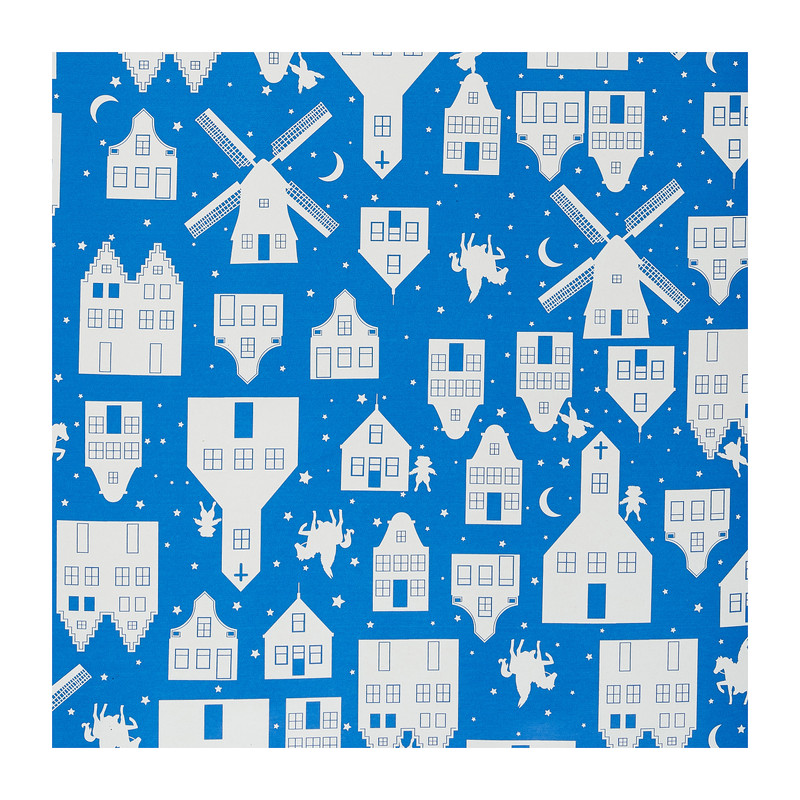 Inpakpapier sint - rood/blauw/multi - set van 3