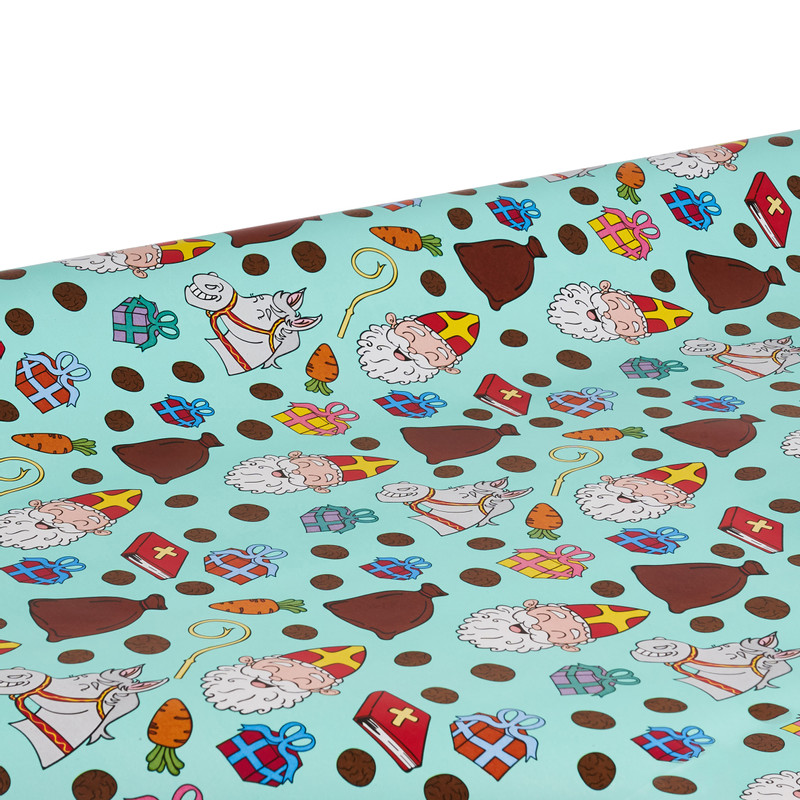 Inpakpapier Sint - diverse varianten - 200x70 cm