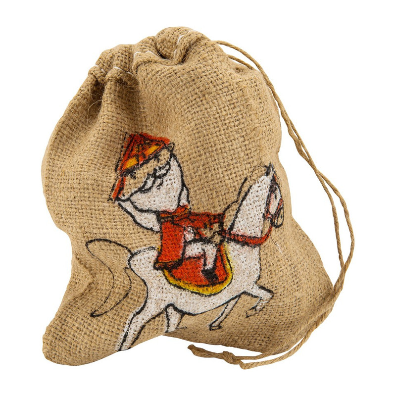 Jutezak sint - klein - 16x19 cm