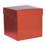 Opvouwbare cadeaudoosjes - rood/goud - set van 2