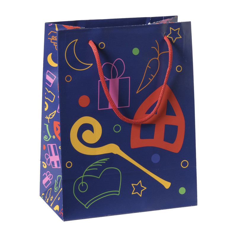 Cadeautas Sinterklaas - multikleur - 22.9x17.5x10 cm