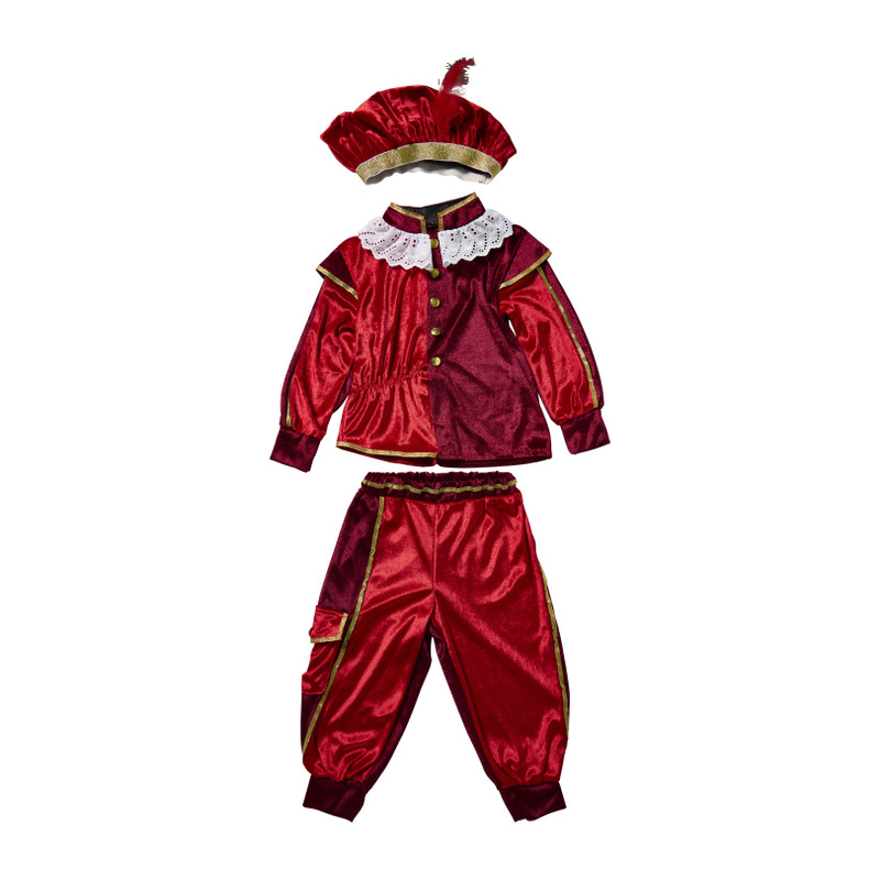Pietenpak 5-6 jr - rood - maat 5-6 jaar