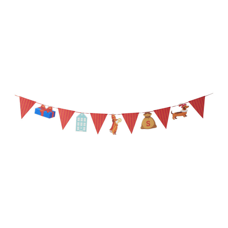 Slinger sint - stof en jute - 2 meter 