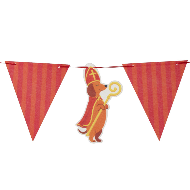 Slinger sint - stof en jute - 2 meter 