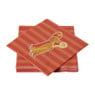 Servet teckel sinterklaas - rood - 33x33 cm
