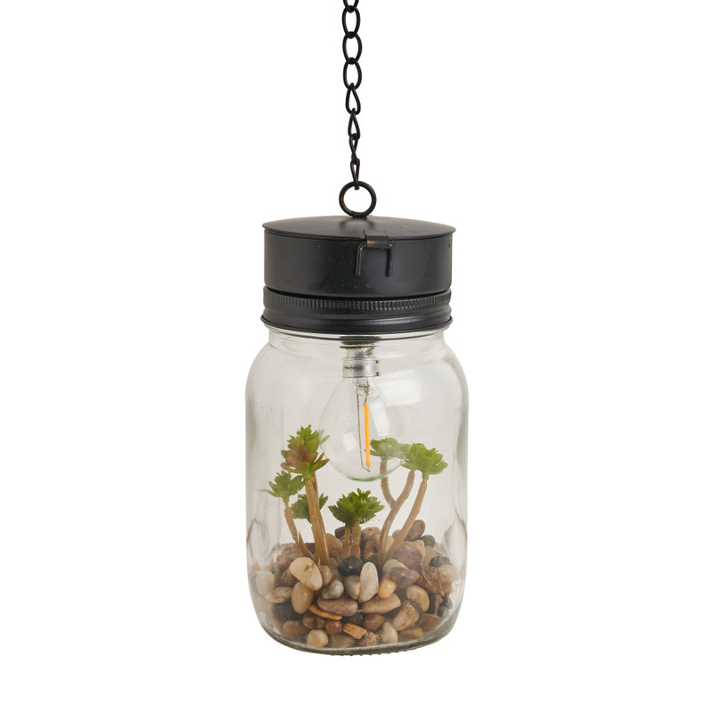 Hanglamp LED met vetplantje - ⌀10x21 cm