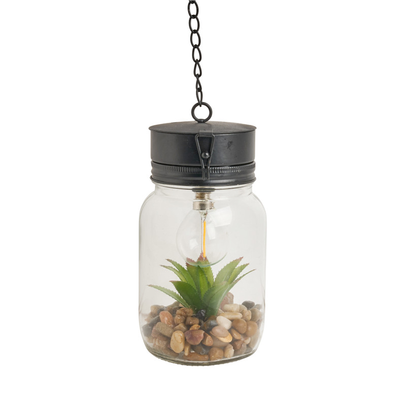 Hanglamp LED met aloe plant - ⌀10x21 cm