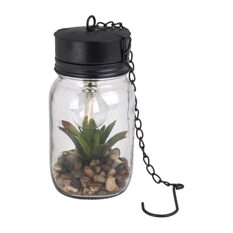 Hanglamp LED met aloe plant - ⌀10x21 cm