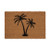 Deurmat palmbomen - zwart - 60x40 cm