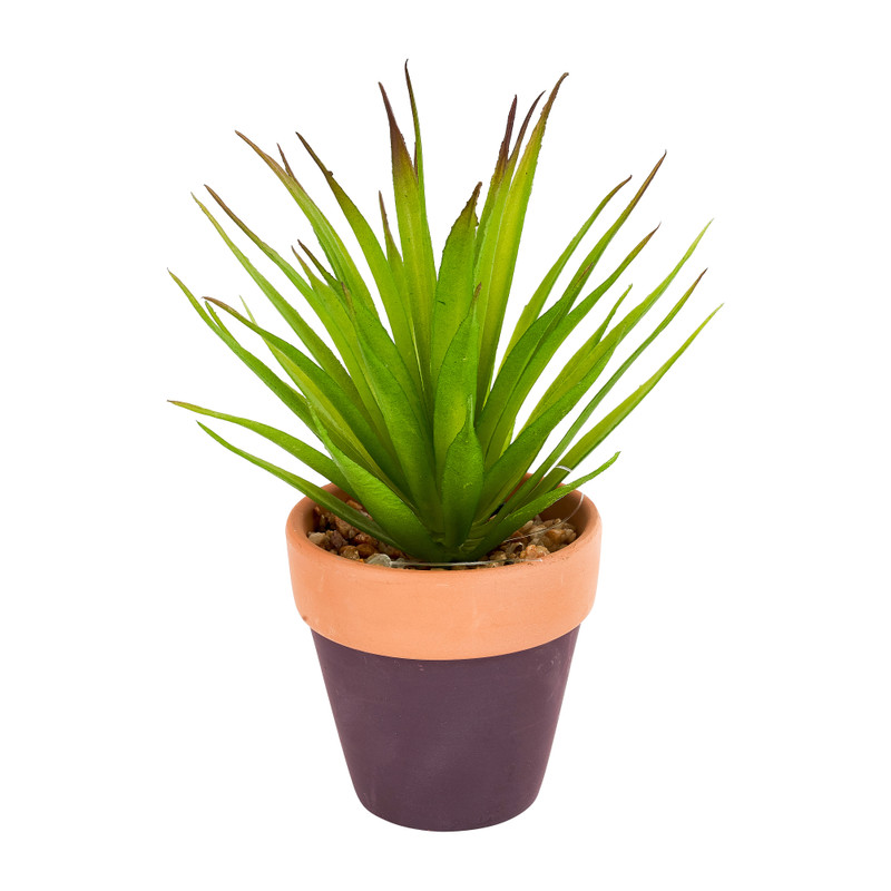 Kunstplantje in terra pot - diverse varianten - Ø7x6,5 cm