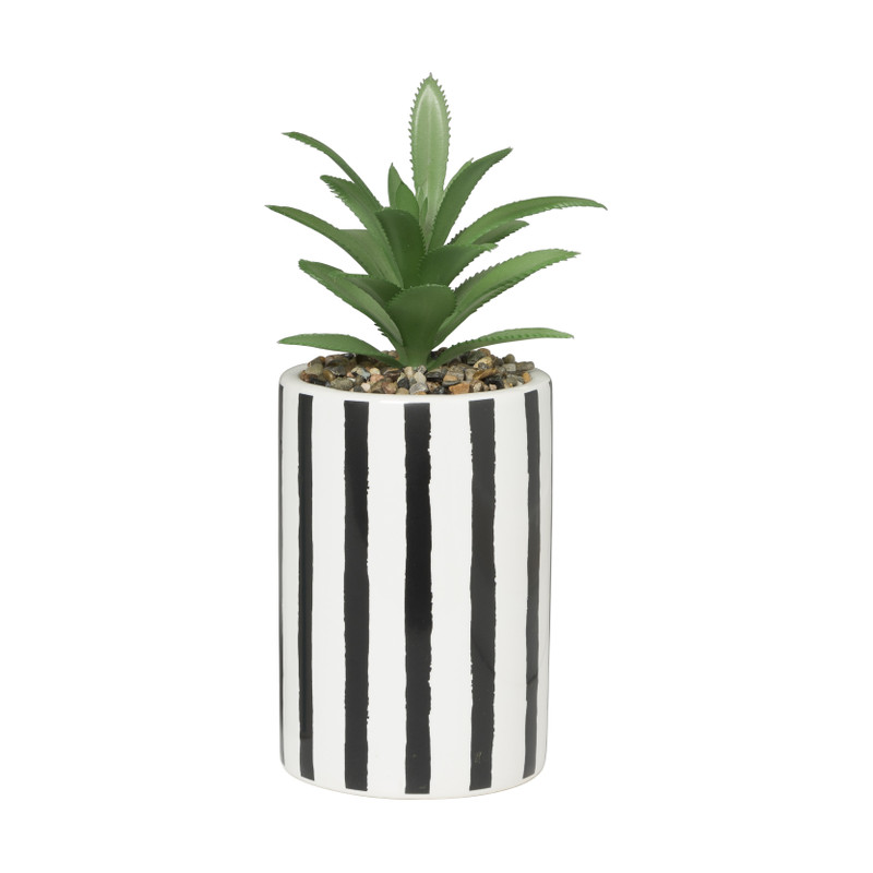 Plant in pot streep hoog - ø7.5x21 cm