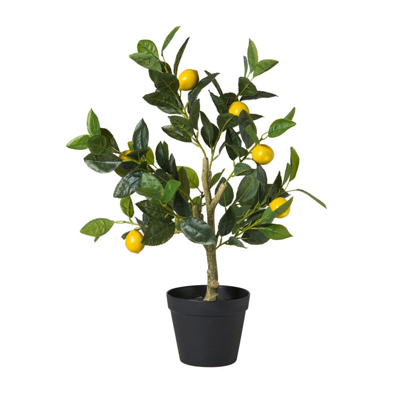 Kunst citroenboom groot - groen/geel - 60 cm