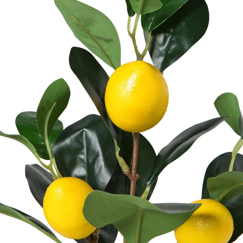 Kunst citroenboom klein - groen/geel - 28 cm