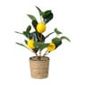 Kunst citroenboom klein - groen/geel - 28 cm