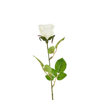 Kunstbloem mercedes roos - wit - 49 cm