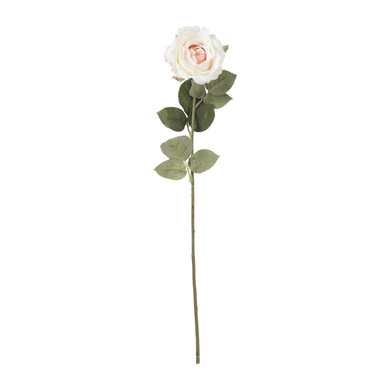 Kunstbloem roos - lichtroze - 64 cm