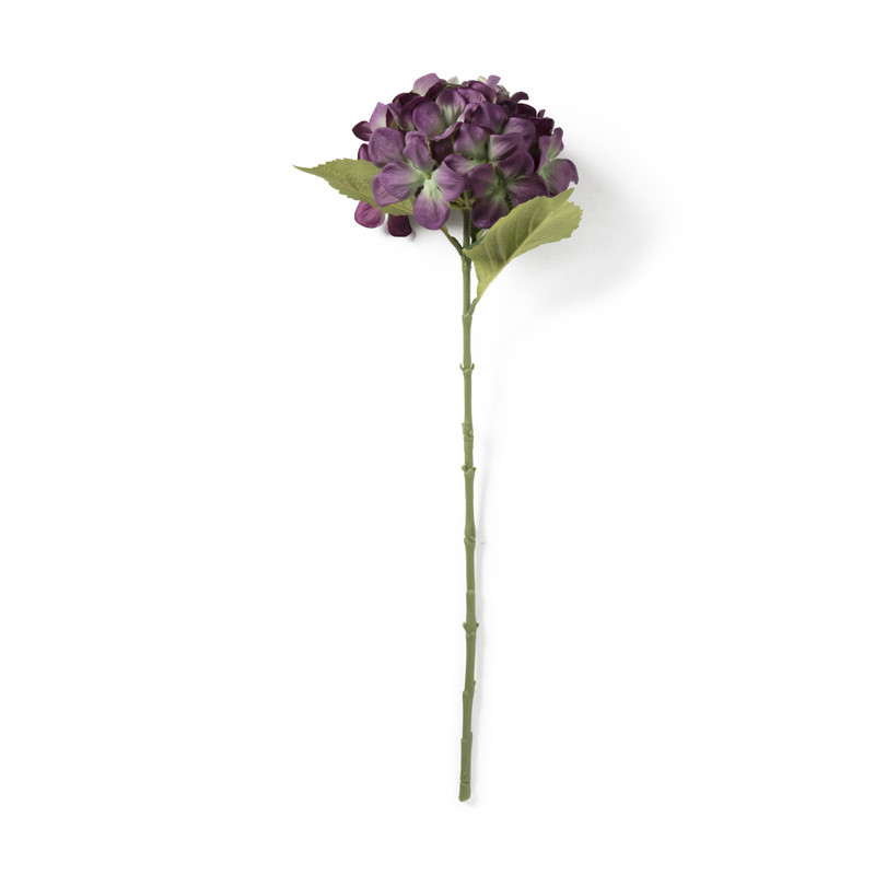 Kunstbloem hortensia - paars - 63 cm