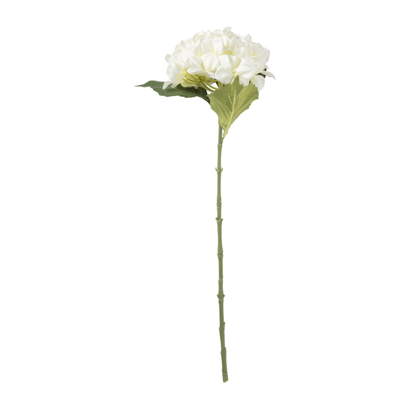 Kunstbloem hortensia - wit - 63 cm