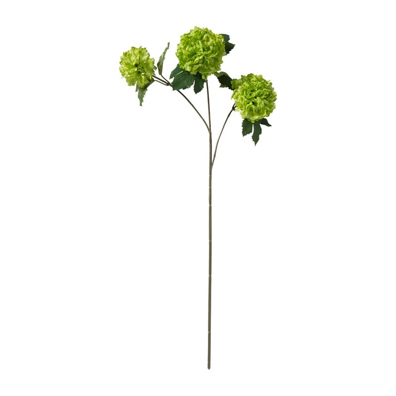Kunstbloem viburnum - groen - 69 cm